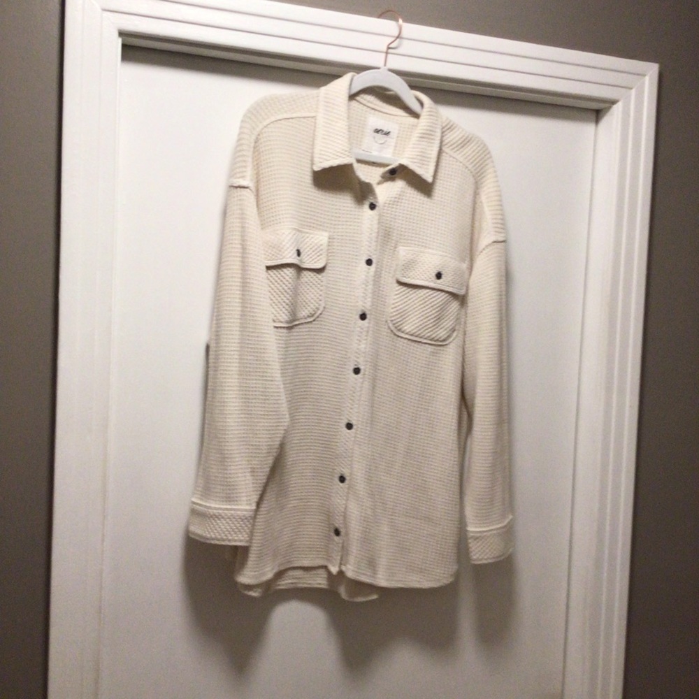 Womens Aerie LumberJane Waffle Shirt